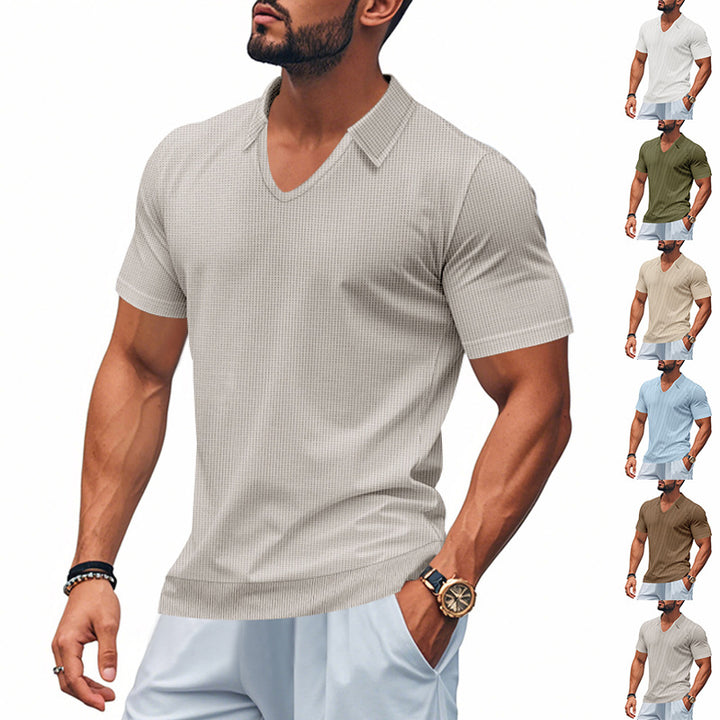 Herren Polo-Shirt mit strukturiertem Design und modernem Schnitt Echoarchiv