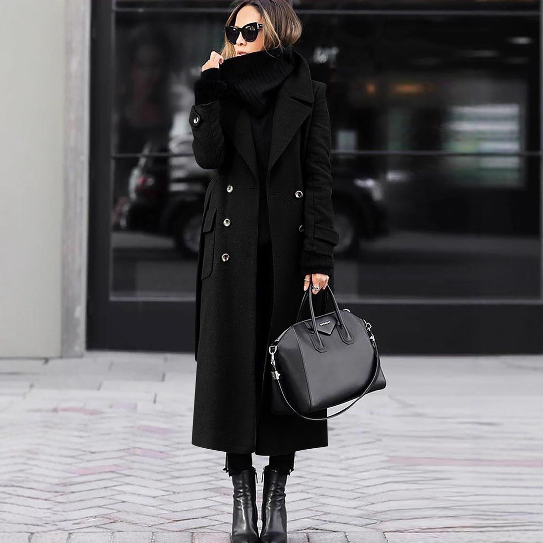 Damen Eleganter und zeitloser Wollmantel – Montévia