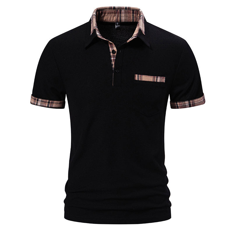 Herren Poloshirt mit modernem Karomuster und komfortablem Schnitt Echoarchiv