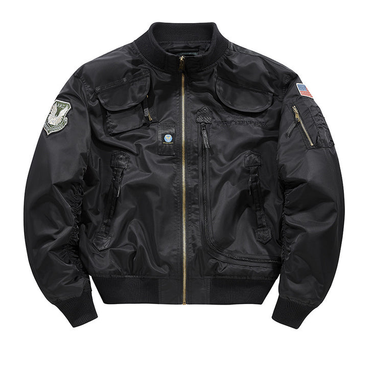 Herren Piloten-Bomberjacke mit Vintage-Utility-Taschen und klassischem Flieger-Schnitt Echo Archiv