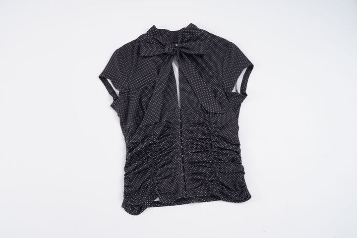 Damen Elegantes Rüschenshirt mit schickem Bindeband Echo Archiv