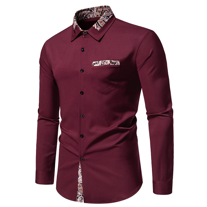 Herren Langarmhemd mit eleganten Paisley-Mustern Echoarchiv