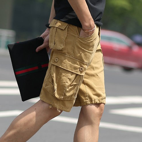 Herren Cargo-Shorts mit vielseitigen Taschen und elastischem Bund Echoarchiv