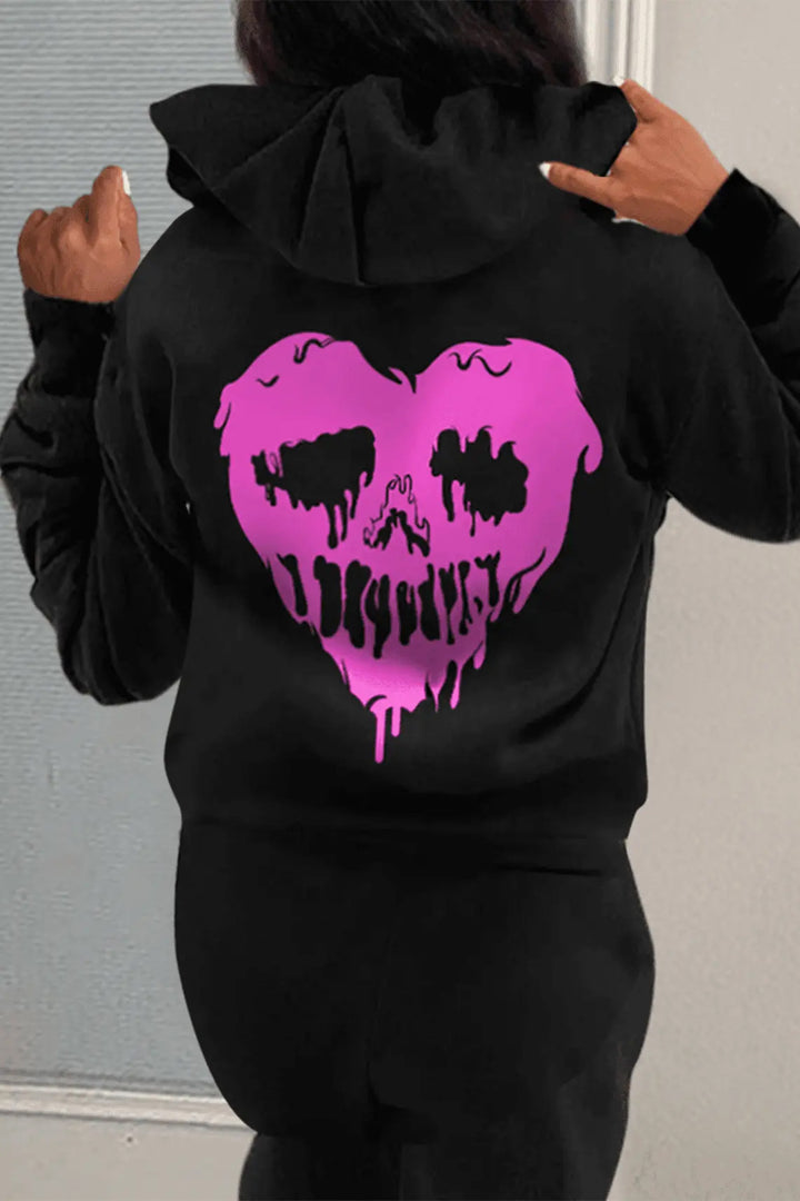 Herren Kapuzenpullover mit einzigartigem Totenkopfdesign Echoarchiv
