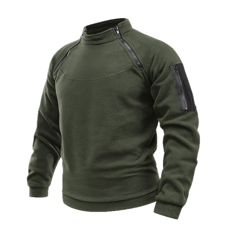 Herren Thermo-Tactical-Sweatshirt mit Fleece-Innenfutter, Reißverschluss-Schultern & Armtasche Echo Archiv