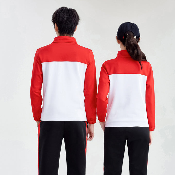 Unisex Performance-Trainingsanzug im Team-Look mit Stehkragen Echoarchiv