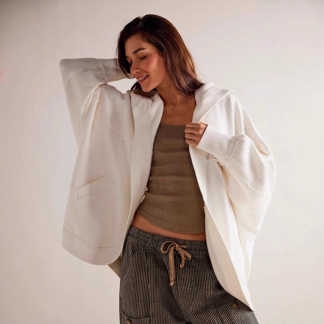 Damen Lässige Oversize Sweatjacke – Célinea