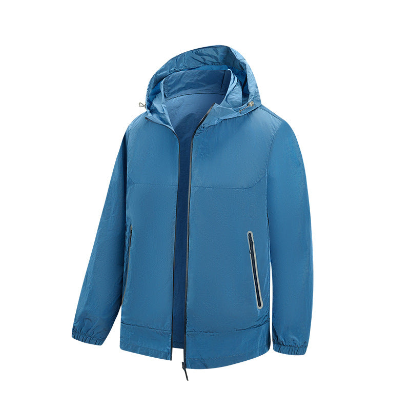 Herren Leichte Kapuzen-Windjacke mit wasserabweisender Membran und reflektierenden Reißverschlusstaschen Echo Archiv