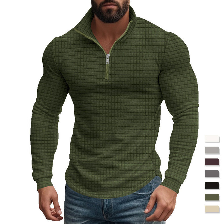 Herren Funktionsshirt mit hohem Kragen und strukturiertem Design Echoarchiv