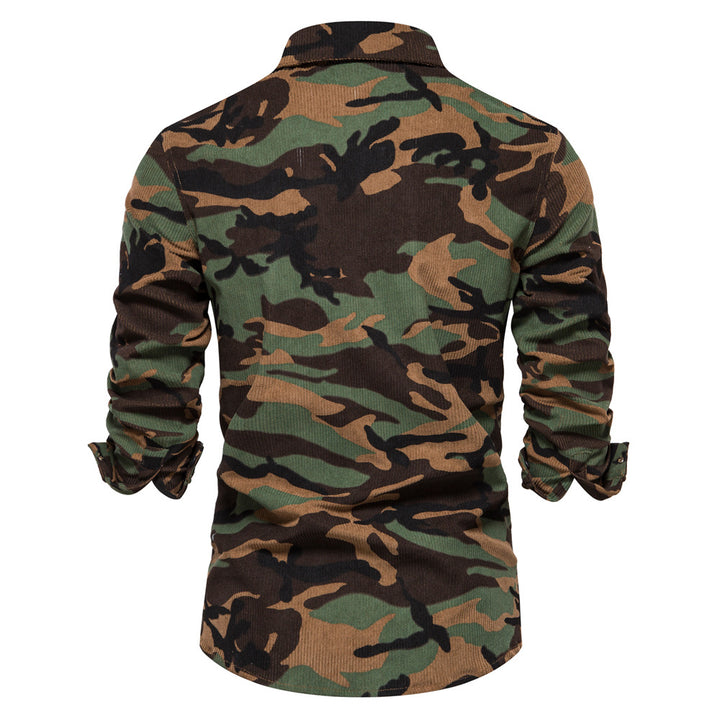 Herren Karohemd im camouflage Design mit Brusttaschen Echoarchiv