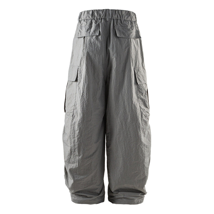 Herren Leichte Crinkle‑Optik Cargo‑Jogginghose mit elastischem Bund und Kordelzug Echoarchiv