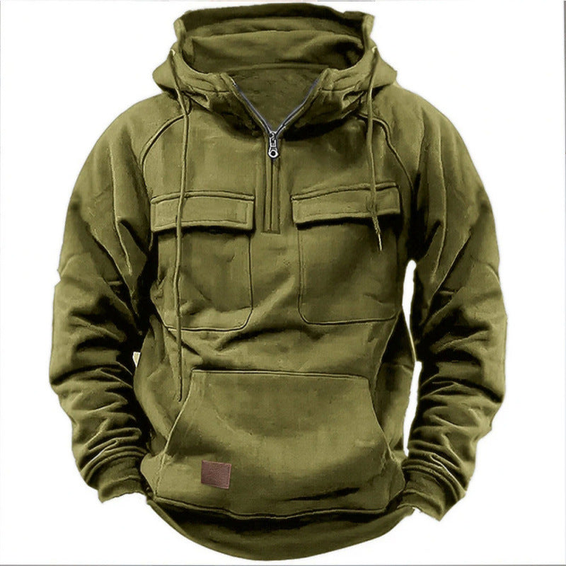 Herren Funktionaler Kapuzenpullover mit praktischen Taschen Echoarchiv