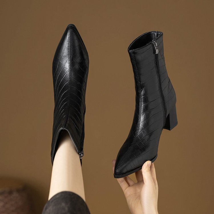Damen Elegante Croc-Optik Stiefeletten Echo Archiv