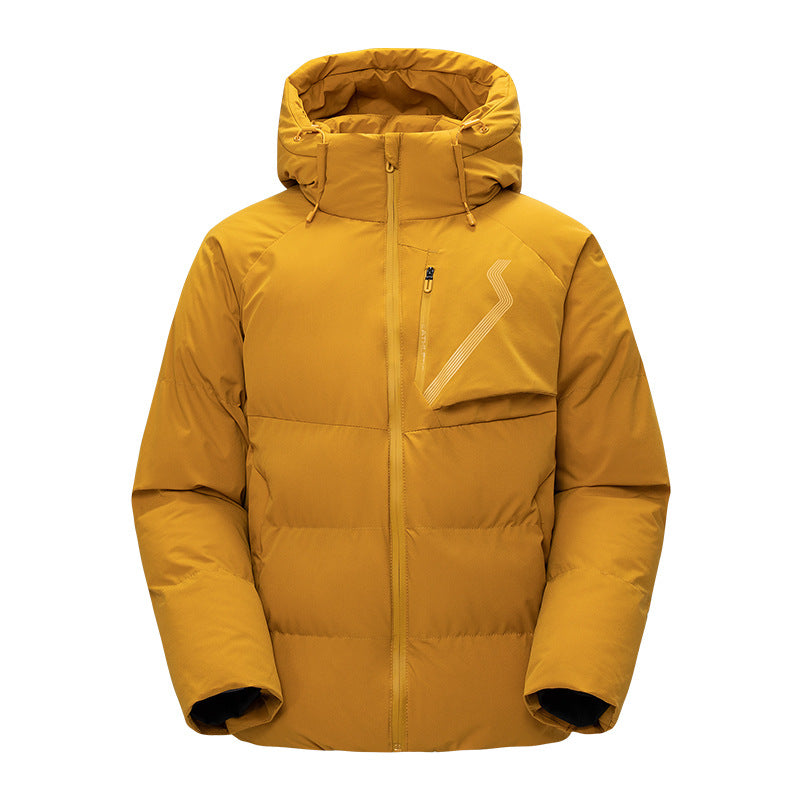 Herren Technische Daunenjacke mit isolierender Kapuze und hochfunktionalen Taschen Echoarchiv