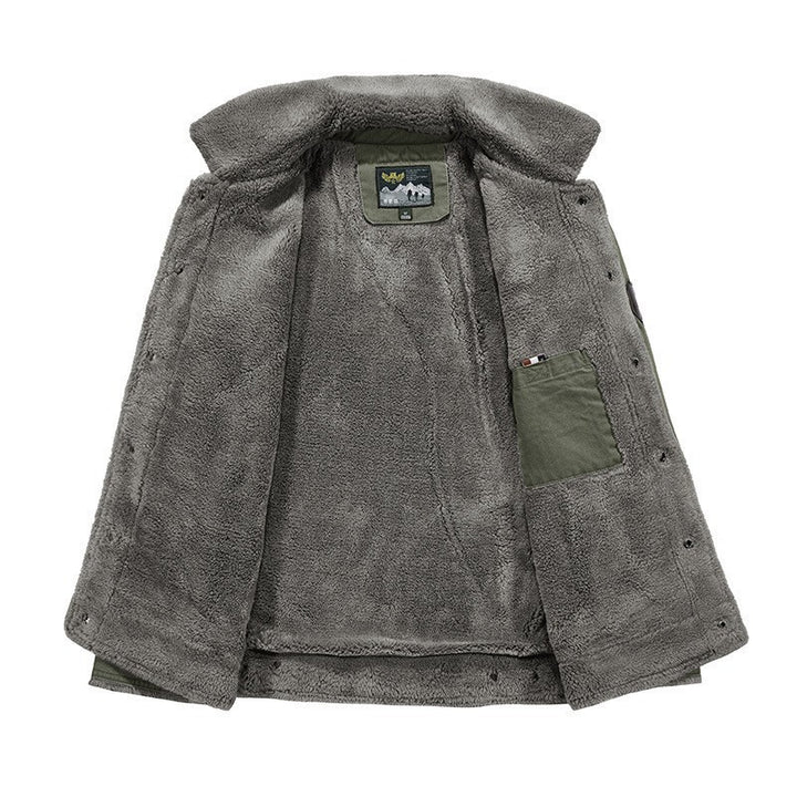 Herren Robust-Canvas-Fieldjacke mit Teddyfutter, Stehkragen und Utility-Taschen Echo Archiv