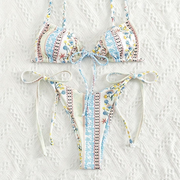 Damen Triangel-Bikini mit verspieltem Design und verstellbaren Trägern Echo Archiv