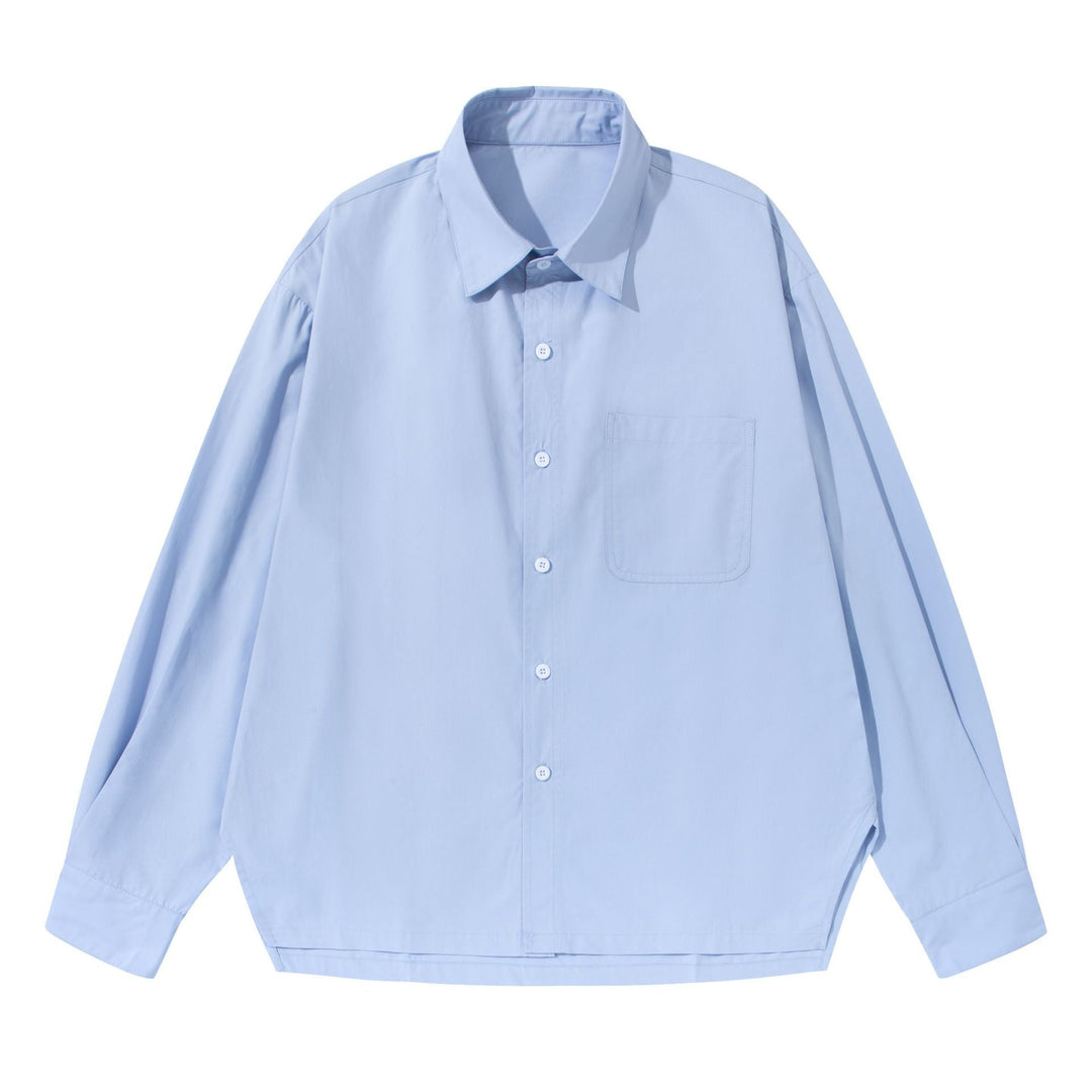 Damen Oversize‑Boxy‑Hemdbluse aus leichter Baumwollmischung mit Brusttasche Echoarchiv