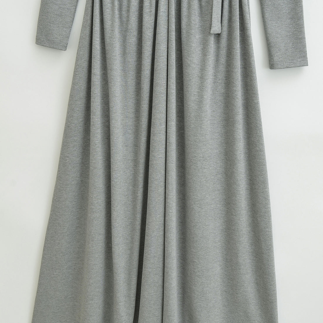 Damen Midikleid mit Raffung, V-Ausschnitt und tailliertem Faltenrock Echoarchiv