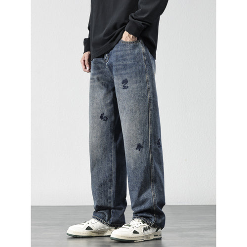 Herren Bequeme und modische Jeans mit Stickereien – Vardeno