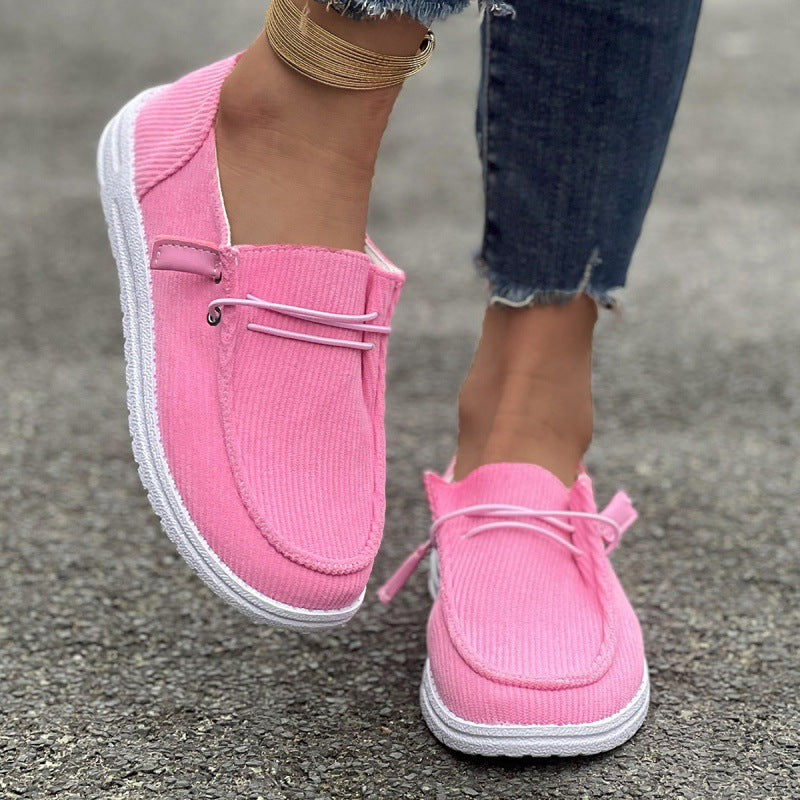 Damen nan urbaner Slip-On Loafer mit geripptem Textiloberteil und dämpfender Gummisohle Echo Archiv