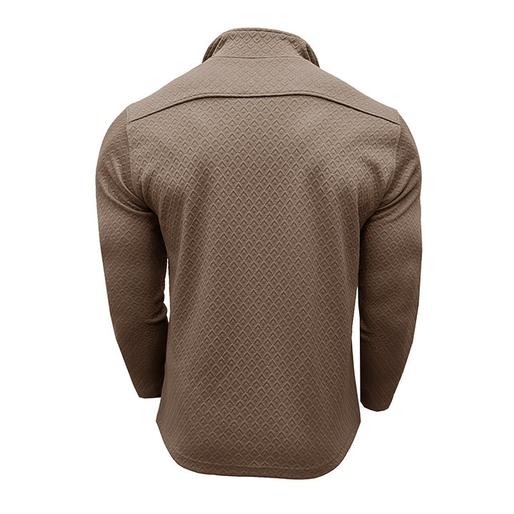 Herren modischer Pullover mit halbem Reißverschluss Echoarchiv