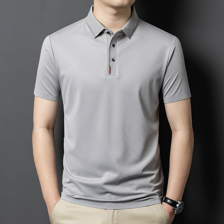 Herren Kurzarm Poloshirt mit strukturiertem Design Echoarchiv