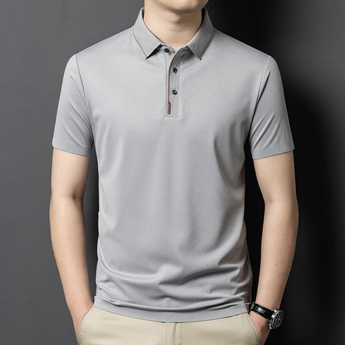 Herren Kurzarm Poloshirt mit strukturiertem Design Echoarchiv