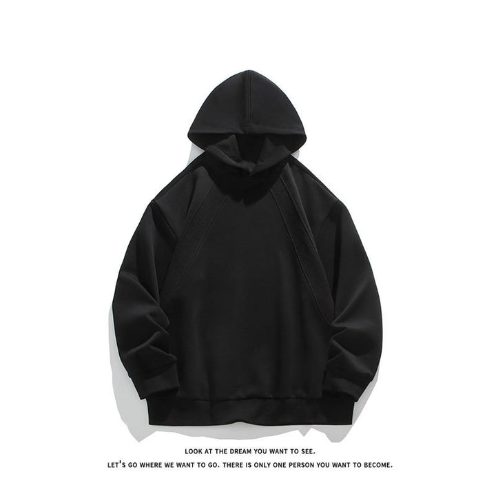 Herren Oversize-Kapuzenpullover mit Raglannähten und minimalistischem Streetwear-Design Echo Archiv