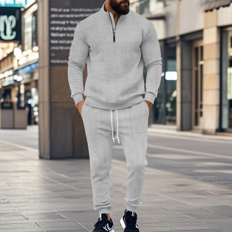 Herren Sportliches Freizeit-Set aus atmungsaktivem Material mit strukturiertem Design Echoarchiv