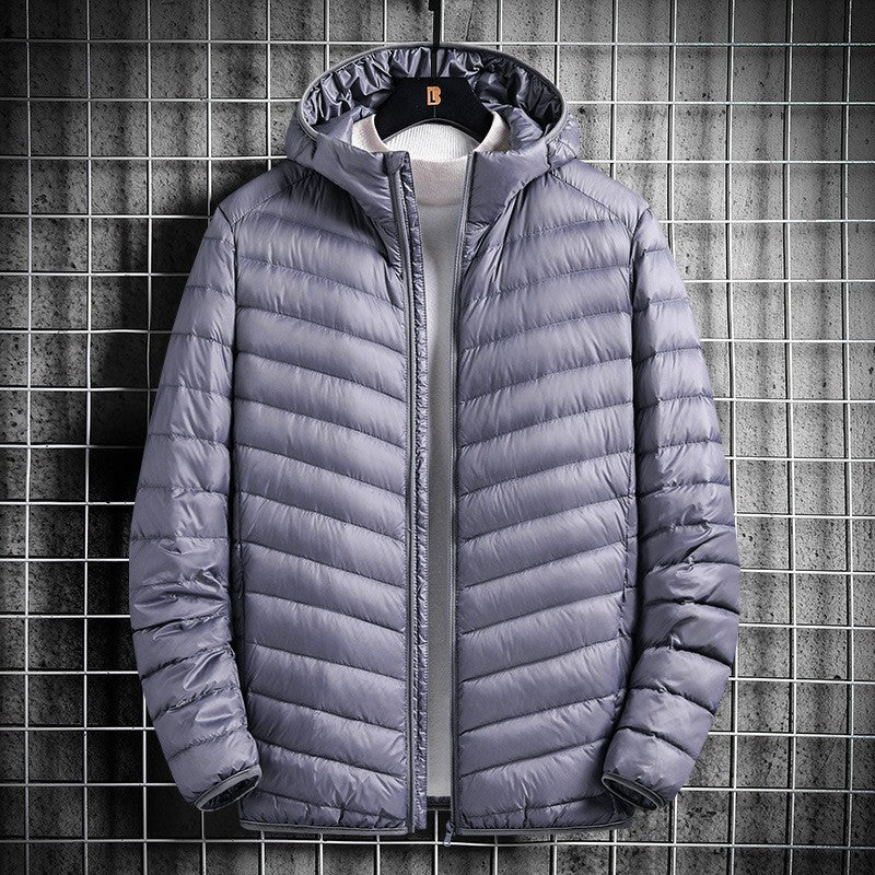 Herren nan ultraleichte Steppjacke mit Kapuze, winddichter Außenhülle und packbarem Thermofutter Echo Archiv