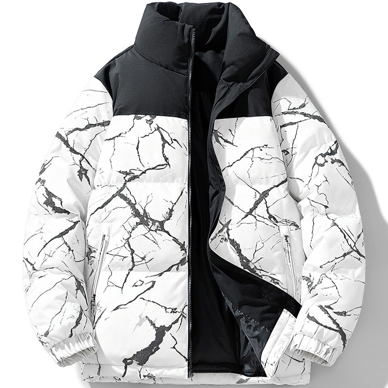 Herren Wärmende Steppjacke mit hohem Kragen