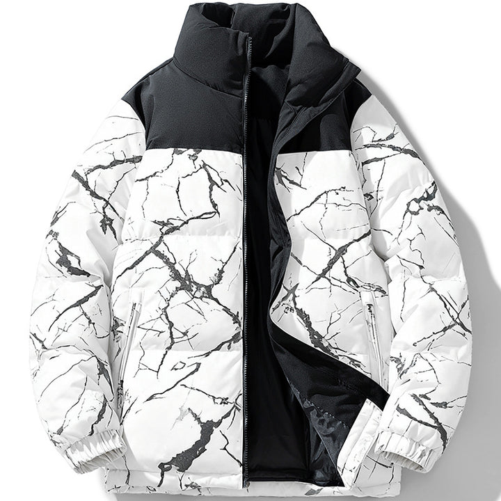 Herren Wärmende Steppjacke mit hohem Kragen