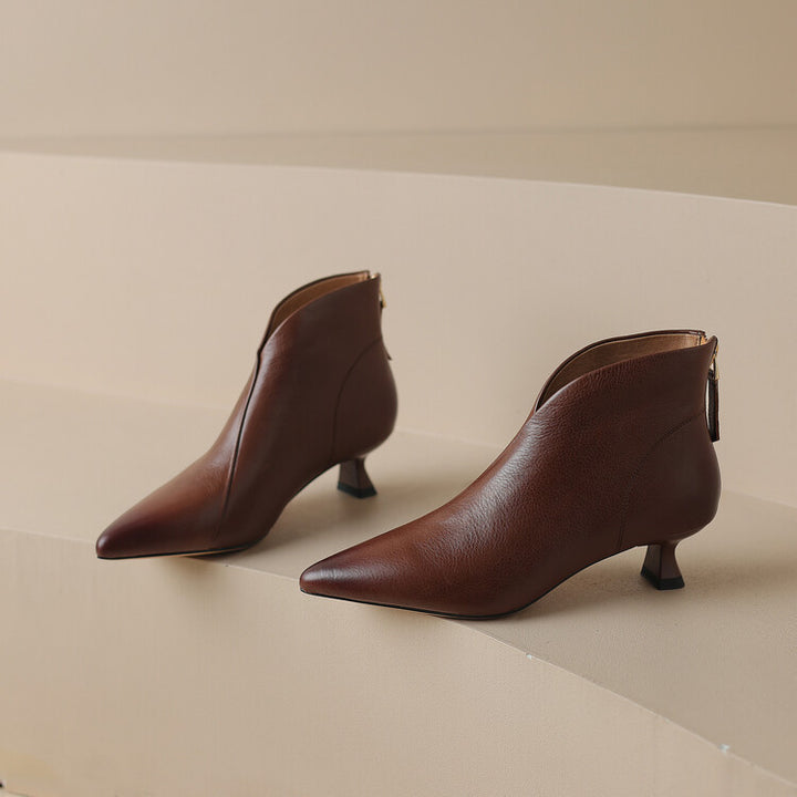 Damen nan spitze knöchelhohe Stiefelette mit niedrigem Pfennigabsatz und seitlichem Reißverschluss Echo Archiv