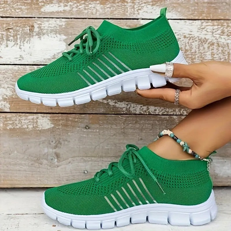 Damen  leichtes gestricktes Sneaker Slipper mit sockenähnlichem Schaft und flexibler Laufsohle Echo Archiv