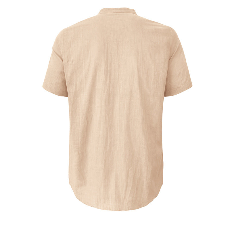 Herren Kurzarm-Henley-Shirt mit praktischer Knopfleiste und atmungsaktivem Stoff Echoarchiv