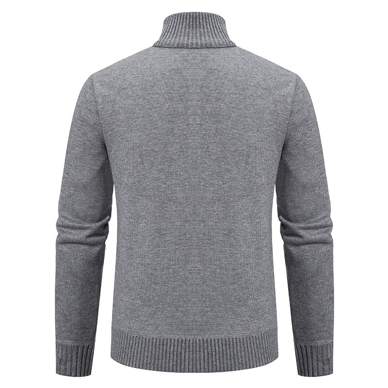 Herren nan gehobene Strickjacke mit erhabenem Zopfmuster und durchgehendem Reißverschluss Echo Archiv