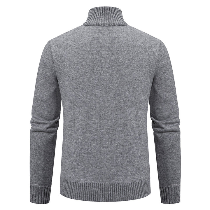 Herren nan gehobene Strickjacke mit erhabenem Zopfmuster und durchgehendem Reißverschluss Echo Archiv