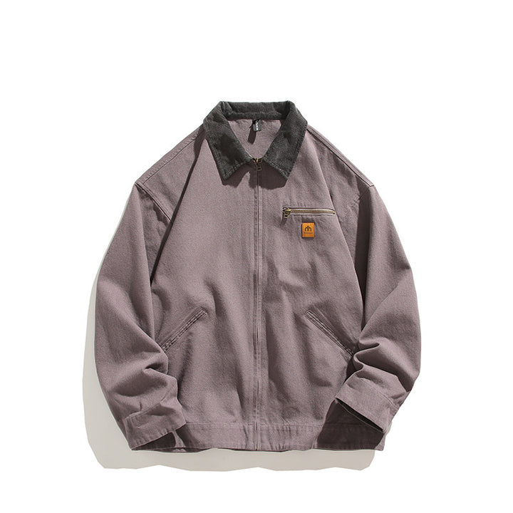 Herren robuste Freizeitjacke mit hohem Kragen und praktischen Taschen Echoarchiv