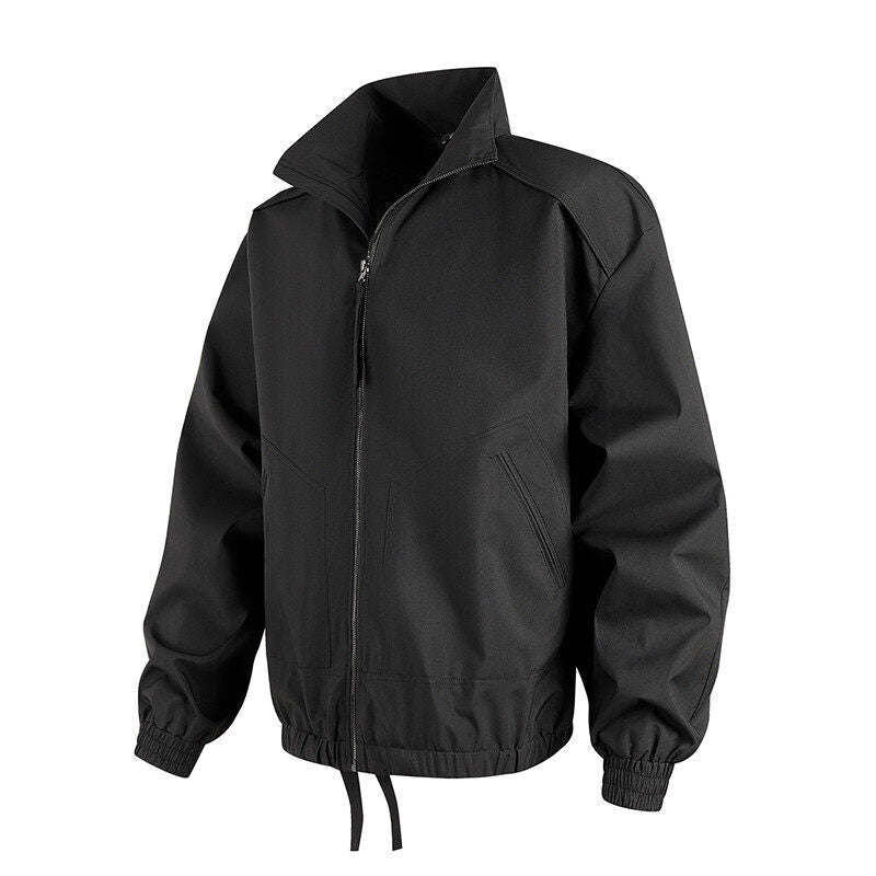 Herren lässige Übergangsjacke mit hohem Kragen und praktischen Taschen Echoarchiv