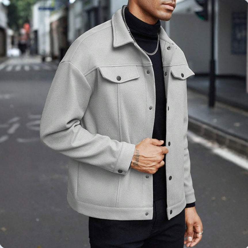 Herren lässige Overshirt Jacke mit modernen Details Echoarchiv