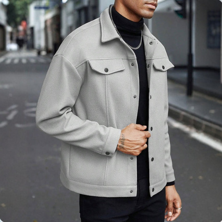 Herren lässige Overshirt Jacke mit modernen Details Echoarchiv