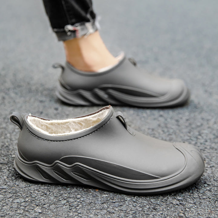 Herren Gefütterte wasserdichte Kurzschlupf-Clogs mit Thermofutter und profiliertem Outdoor-Sohlenprofil Echoarhiv