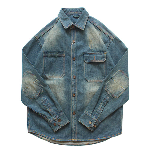 Herren Denim Überhemd Echo Archiv