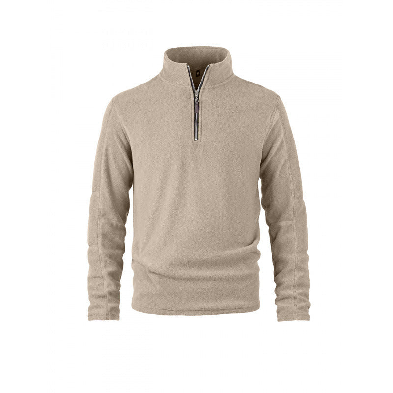 Herren Fleecepullover mit halbem Reißverschluss und Stehkragen Echoarchiv