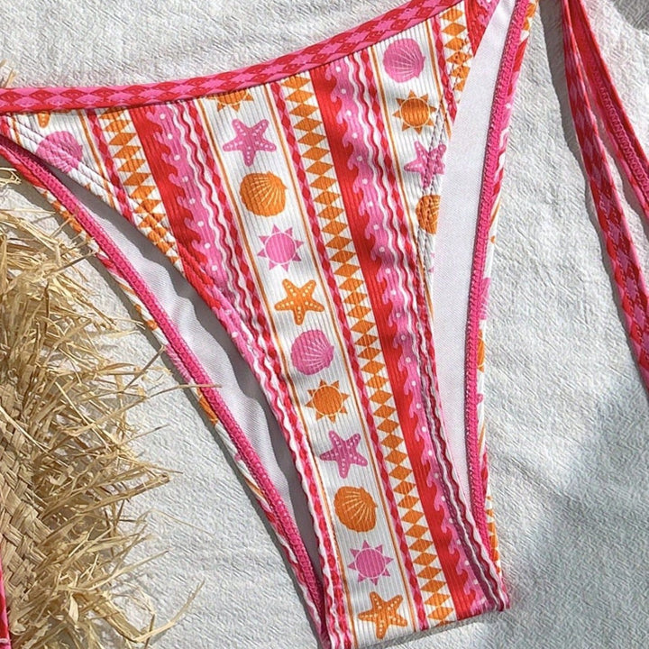 Damen Triangel-Bikini mit buntem Muster Echo Archiv