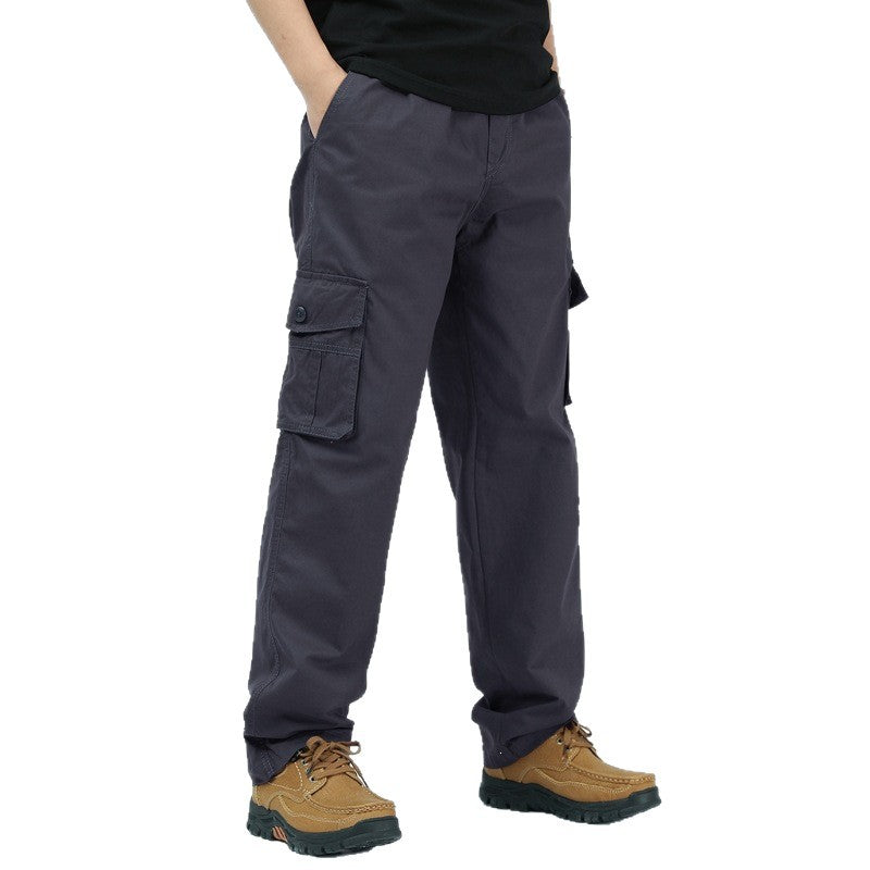Herren Utility-Cargohose mit weitem Schnitt, mehrfachen Klappentaschen & geradem Bein Echo Archiv