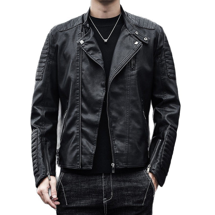 Herren Modische Bikerjacke aus Kunstleder Echo Archiv 1787738599
