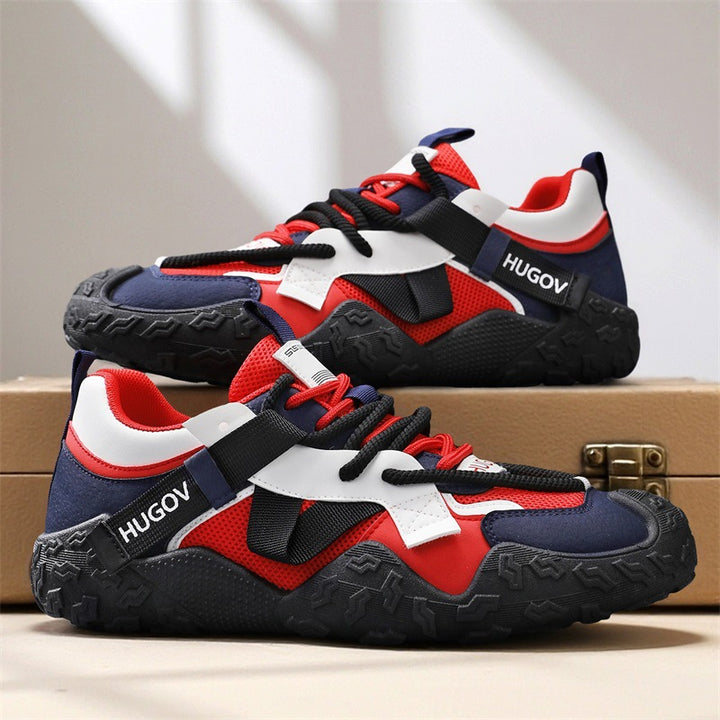 Herren Multimaterial-Trekkingsneaker mit verstärkter Zehenkappe, gepolsterter Fersenstütze und griffiger Offroad-Sohle – Tavélo