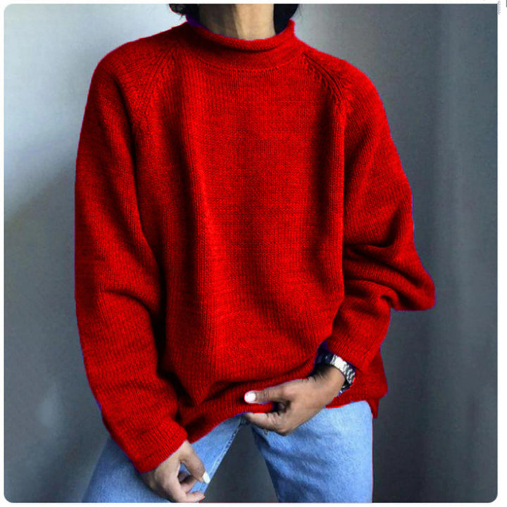 Damen nan kastiger Feinstrickpullover mit kurzem Stehkragen und Raglanärmeln Echo Archiv