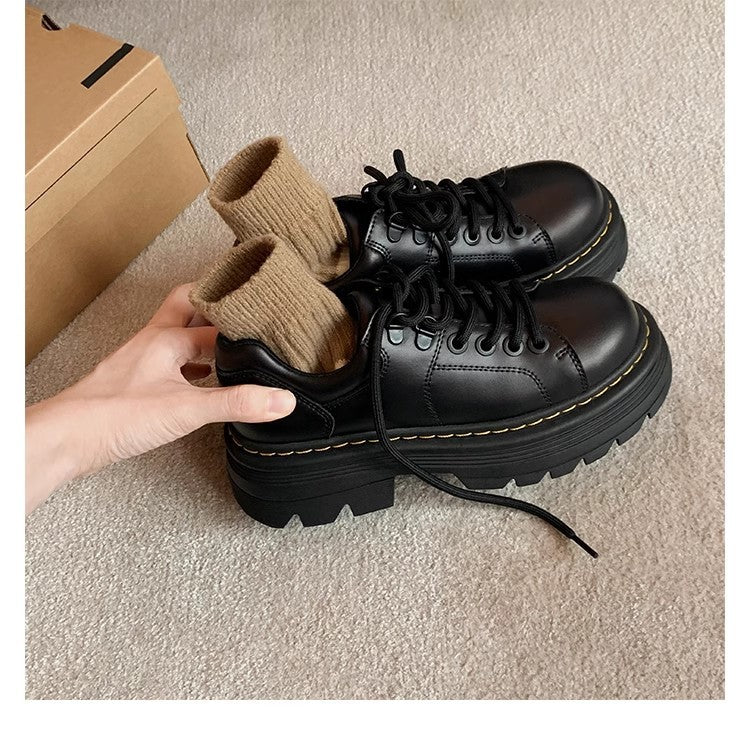 Damen Chunky Schnürschuhe mit rutschfester Profilsohle und stilvollem Design Echoarchiv